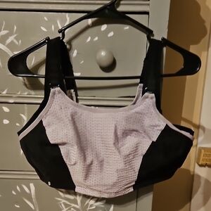 Women's Black and White Sports Bra